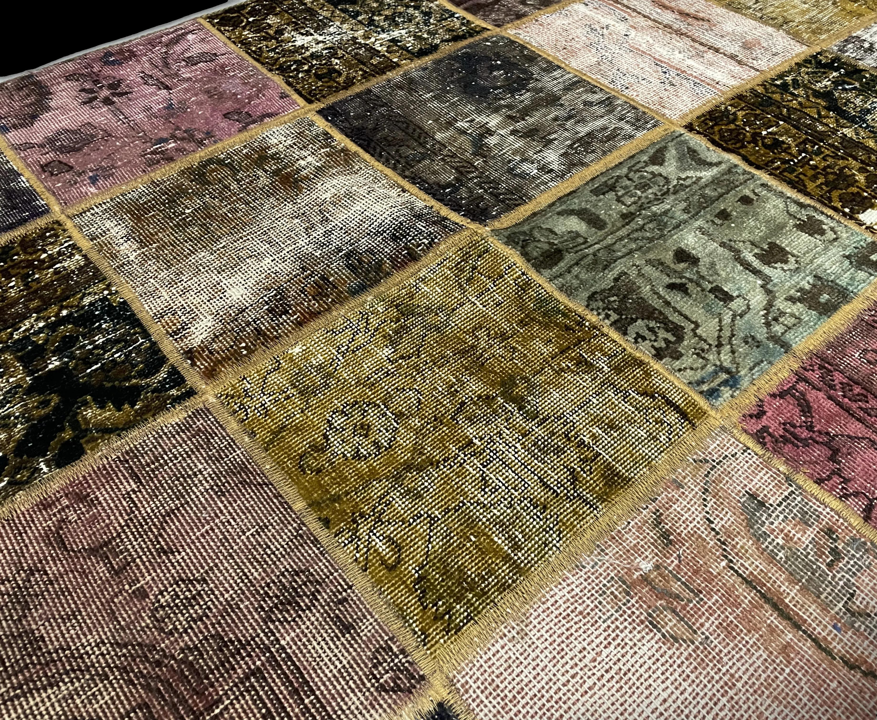 Close-up on the rug's texture