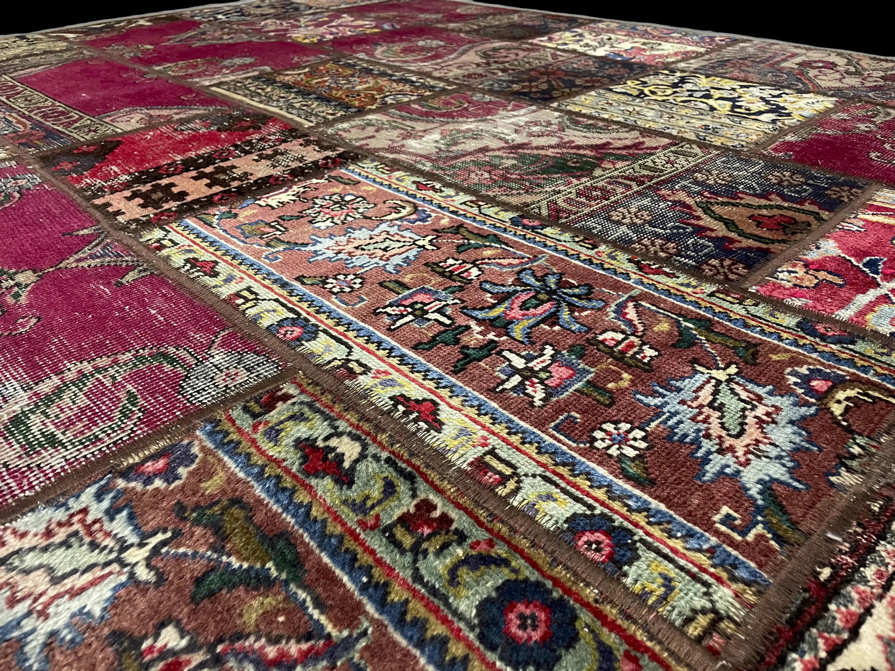 Close-up on the rug's texture