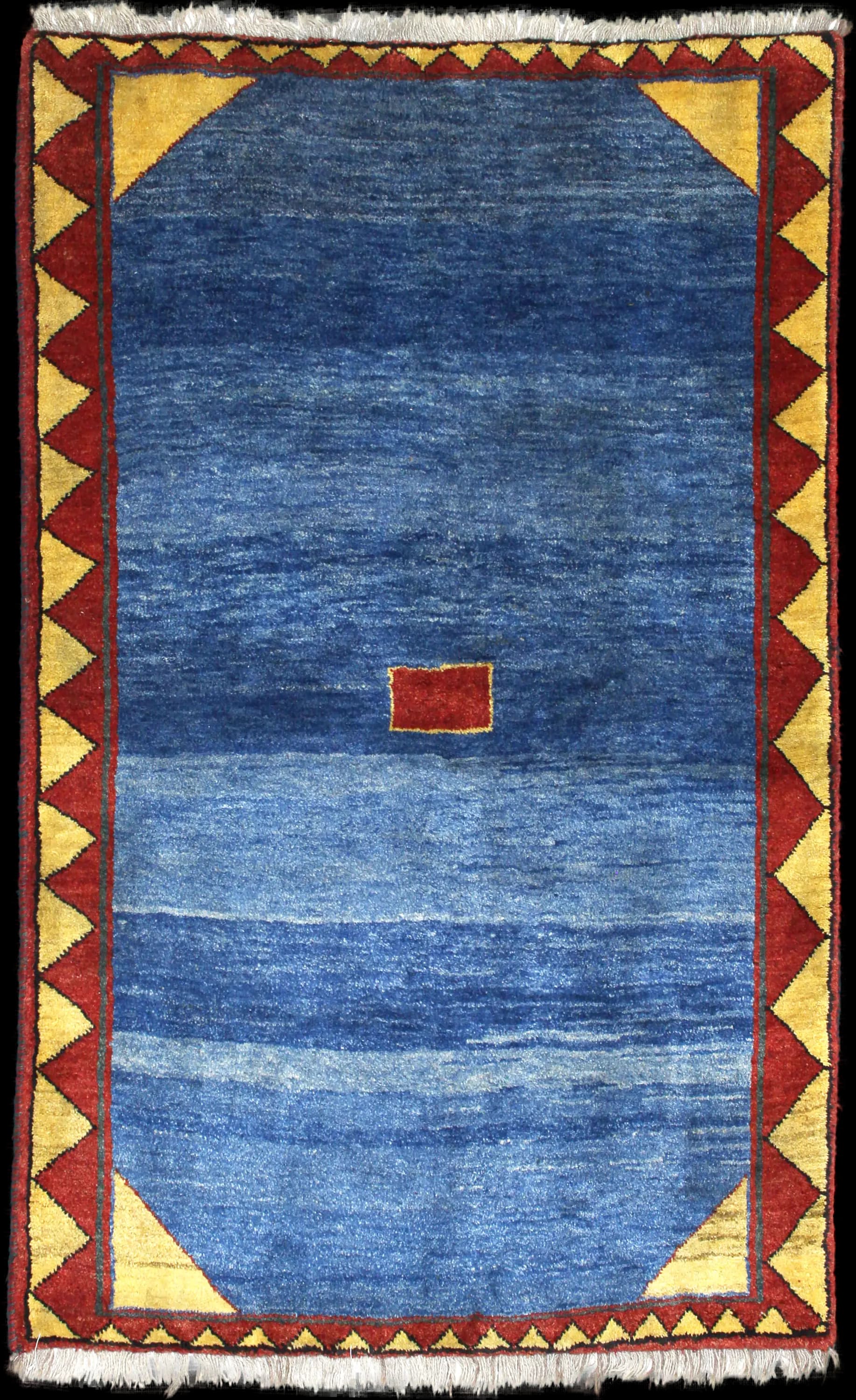 Handmade Persa rug in dimensions 200 centimeters length by 128 centimeters width with mainly Azul colors