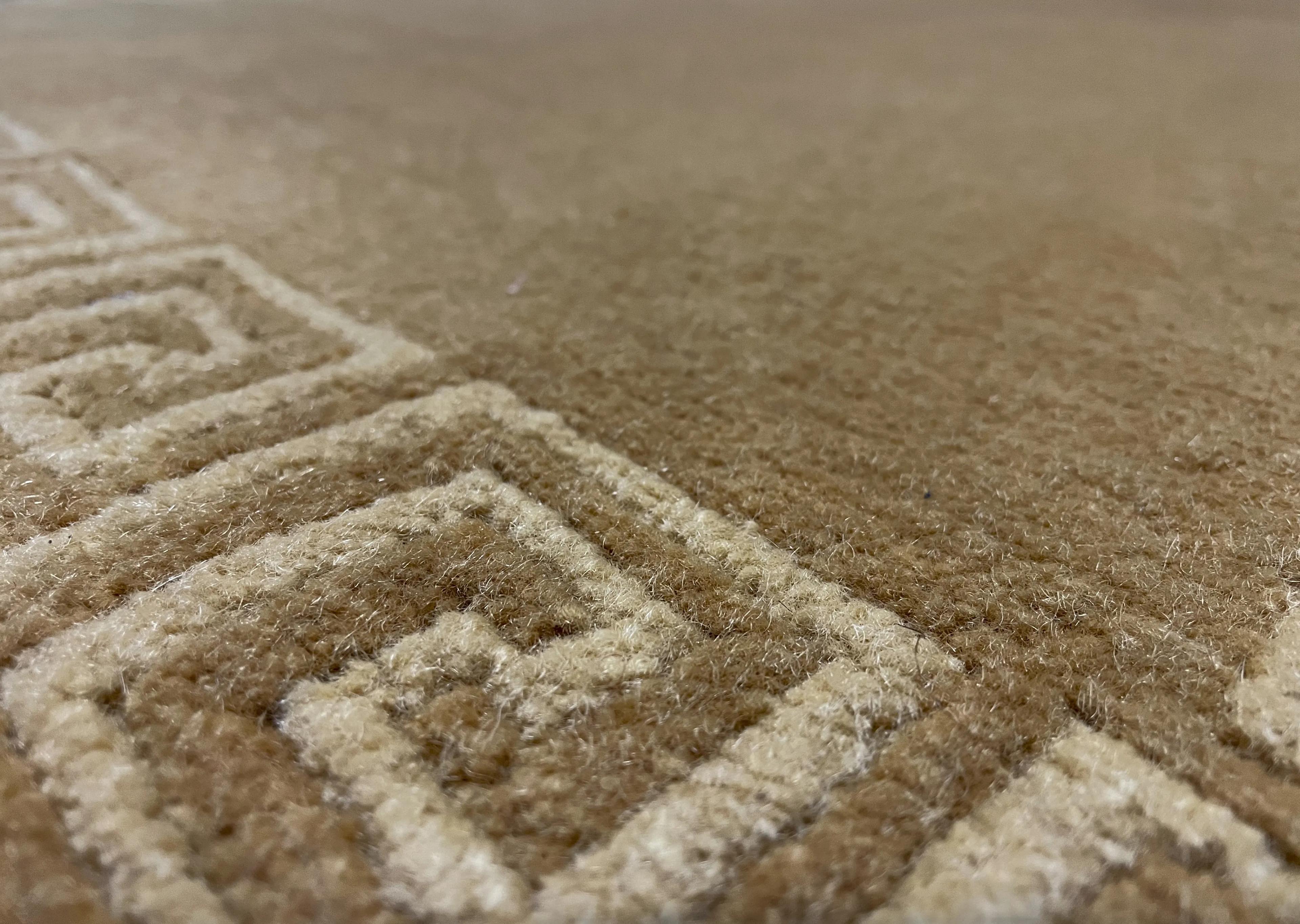 Close-up on the rug's texture