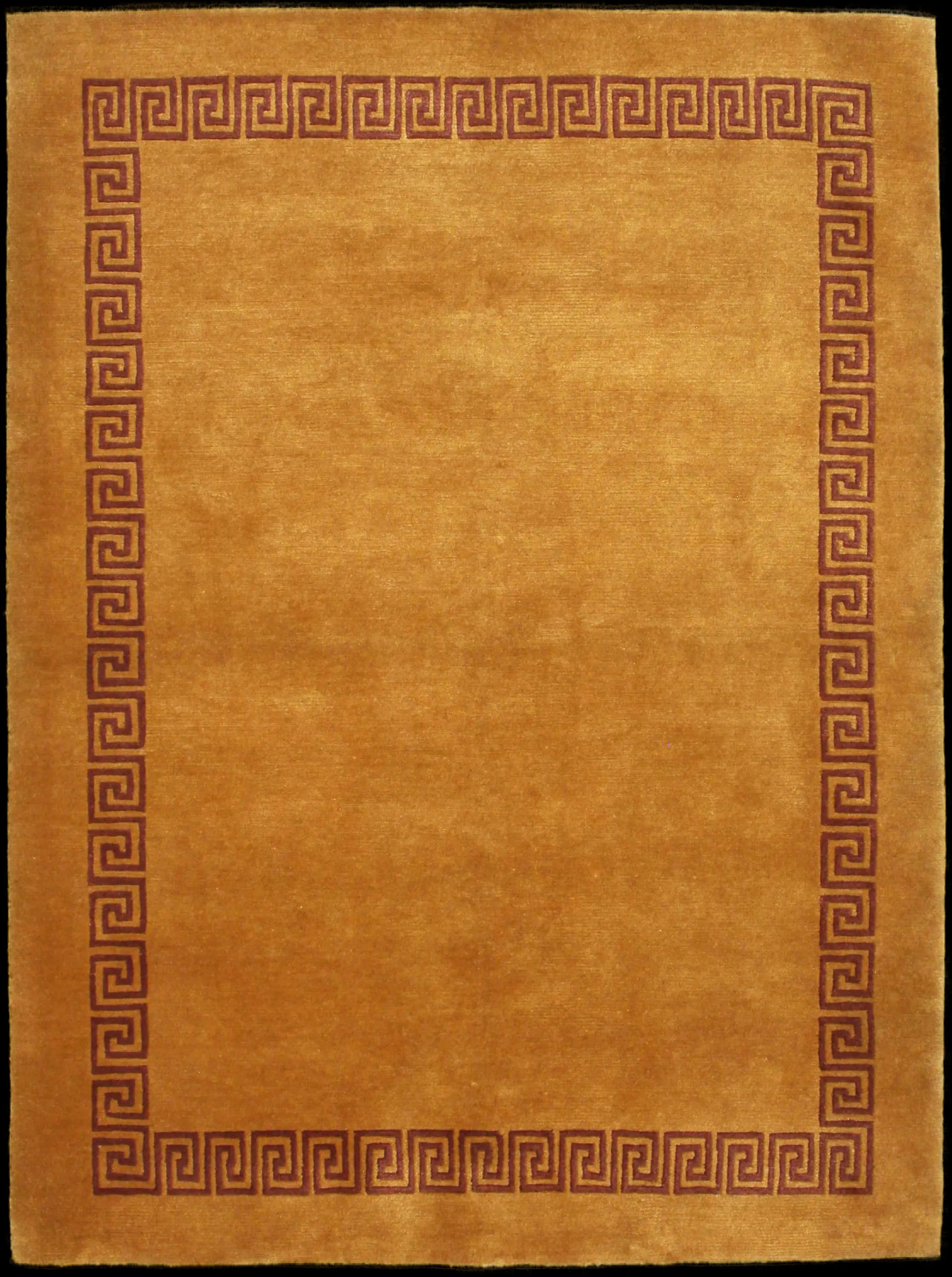 Handmade Népalais rug in dimensions 202 centimeters length by 150 centimeters width with mainly Jaune colors