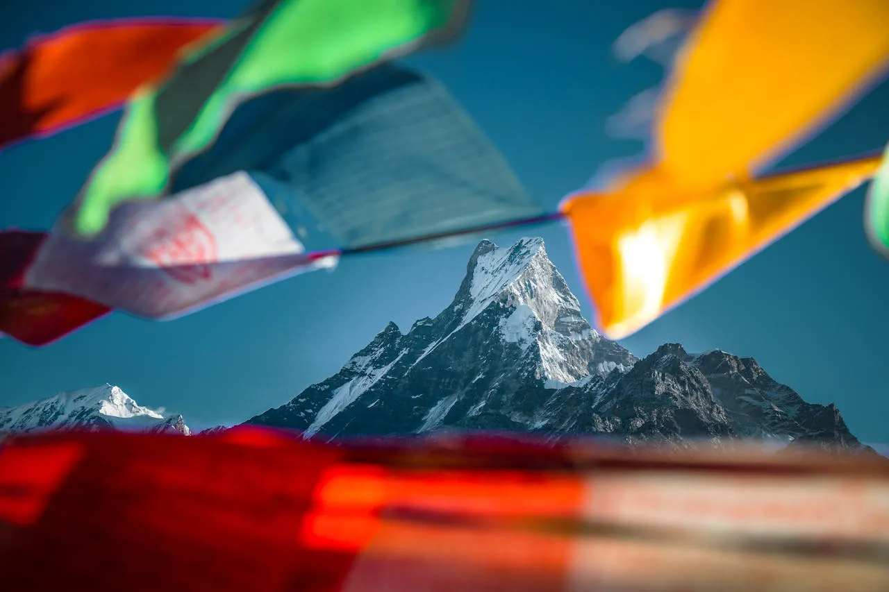 Panoramaudsigt over Mt. Everest i Nepal